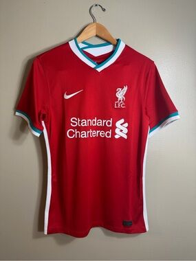 Nike Liverpool FC 2020 2021 Home Soccer Jersey Red Dri Fit Size Small